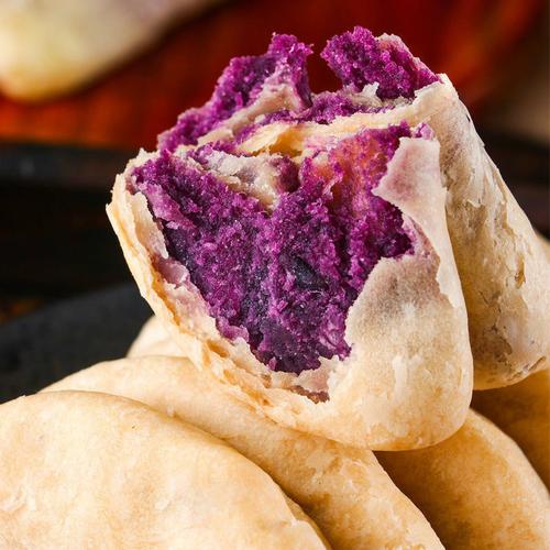 糕点黑麦全麦紫薯芋泥饼手工网红面包零食低0脂解馋代餐工厂批发